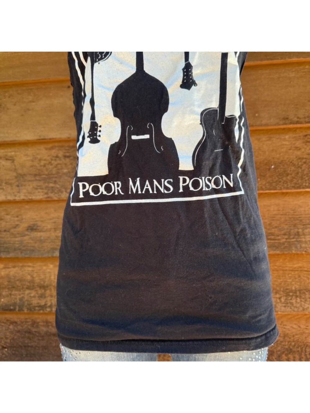Poor Mans Poison Custom Tank Top Black Medium Womens Music Graphic Racerback - Picture 4 of 7